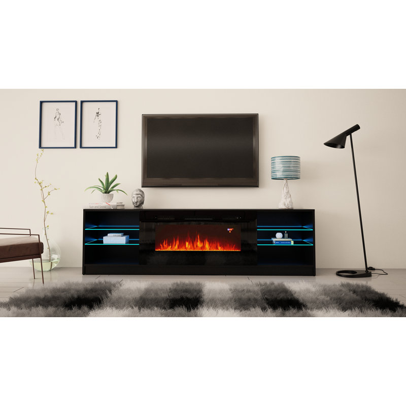 Orren Ellis Chesler TV Stand for TVs up to 90 inches with Electric
